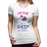 Women’s T-shirt Gay Pride - Bi-Sheep Summer O-Neck Short Sleeve Tops