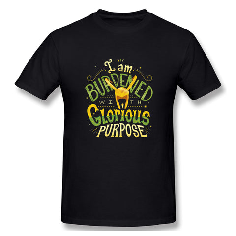 Cotton T Shirt for Men Glorious Purpose Comfortable Crew Neck Short Sleeves Tees