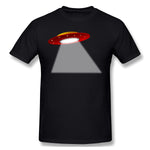 Men's Graphic T Shirt Ufo Flying Saucer Flying Disc Alien Breathable Crew Neck Short Sleeves Shirt