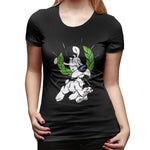 Womens Graphic T-Shirt Asterix & Obelix Dogmatix Laurel Wreath Summer Round Neck Short Sleeve Tee