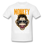 Mens Novelty T-Shirt Monkey Makes Me Happy You Not So Much Breathable Crew Neck Short Sleeves Tee