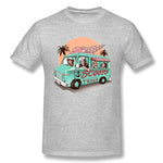 Men's Casual T-shirt Scoops Troop Ice Cream Truck Comfy Crew Neck Short Sleeves Tee