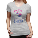 Women’s T-shirt Gay Pride - Bi-Sheep Summer O-Neck Short Sleeve Tops