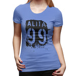 Novelty T Shirt for Women Alita 99 Summer Round Neck Short Sleeve Shirts