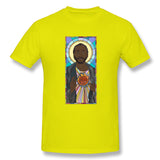 Men's Casual T-shirt Leonard Stained Glass Style O-Neck Short Sleeves Tees