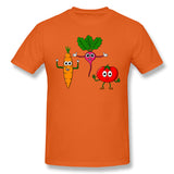 Mens Novelty T-Shirt Vegetable Gear - Three Cool Vegetables Comfortable Round Neck Short Sleeves Tee