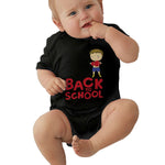 Toddler Climbing Bodysuit Back To School Cartoon Graphic Unisex Babys Short Sleeves Playsuit