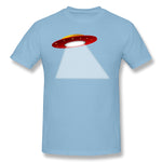 Men's Graphic T Shirt Ufo Flying Saucer Flying Disc Alien Breathable Crew Neck Short Sleeves Shirt