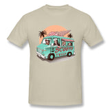 Men's Casual T-shirt Scoops Troop Ice Cream Truck Comfy Crew Neck Short Sleeves Tee