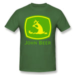 Men's Graphic T Shirt John Beer Comfortable Crew Neck Short Sleeves Tees