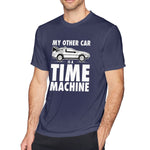 Cotton T Shirt for Men My Other Car Is A Time Machine Cool Crew Neck Short Sleeves Tee