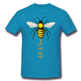 Mens Novelty T-Shirt Let It Bee Comfy Round Neck Short Sleeves Shirt