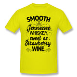 Men's Graphic T Shirt Smooth Jennessee Whiskey Sweet As Strawberry Wine For Light Breathable O-Neck Short Sleeves Tee