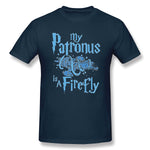 Cotton T Shirt for Men My Patronus Is A Firefly Breathable O-Neck Short Sleeves Tee