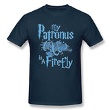 Cotton T Shirt for Men My Patronus Is A Firefly Breathable O-Neck Short Sleeves Tee