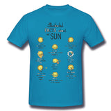 Cotton T Shirt for Men The Sun Cool O-Neck Short Sleeves Blouse Tops