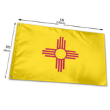 Fly Breeze 3 X 5 Ft Flag New Mexico Flag Polyester UV Fade Resistant for Outside Garden