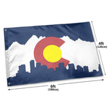 Fly Breeze 4 X 6 Ft Polyester Flag Colorado Flag Double Stitch Banner Garden House Decorations