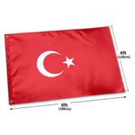 Fly Breeze 4 X 6 Ft Polyester Flag Turkey Flag Double Stitch Banner Garden House Decorations