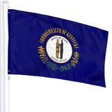 Fly Breeze 3 X 5 Ft Flag Kentucky Flag Polyester Double Stitched Brass Grommets for Indoor Outdoor