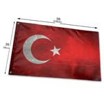 Fly Breeze 3 X 5 Ft Flag Turkey Flag Polyester Double Stitched Brass Grommets for House Decorations