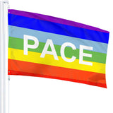 Fly Breeze 3 X 5 Ft Flag Rainbow PACE Flag Polyester UV Fade Resistant for Party