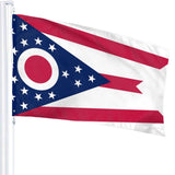 Fly Breeze 3 X 5 Ft Flag Ohio Flag Polyester Double Stitched Brass Grommets for House Decorations