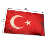 Fly Breeze 3 X 5 Ft Flag Turkey Flag Polyester Durable Nylon for Outside Garden