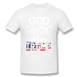 Men's Graphic T Shirt God Guns And Trump For Dark Comfortable Crew Neck Short Sleeves Tees