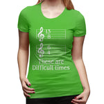 Women's Casual T-shirt These Are Difficult Times Music Flowy O-Neck Short Sleeve Shirts