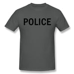 Men's Casual T-shirt POLICE Breathable Crew Neck Short Sleeves Shirt