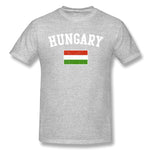 Men's Casual T-shirt Hungary Flag Cool Round Neck Short Sleeves Blouse Tops