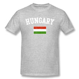 Men's Casual T-shirt Hungary Flag Cool Round Neck Short Sleeves Blouse Tops