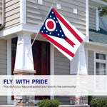 Fly Breeze 4 X 6 Ft Polyester Flag Ohio Flag UV Fade Resistant Home