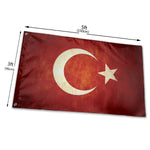 Fly Breeze 3 X 5 Ft Flag Turkey Flag Polyester Brass Grommet Canvas Header for Outside Garden