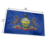 Fly Breeze 3 X 5 Ft Flag Pennsylvania Flag Polyester Double Stitched Brass Grommets for Outside Garden