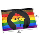 Fly Breeze 4 X 6 Ft Polyester Flag Rainbow Pride Flag UV Fade Resistant Home