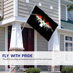 Fly Breeze 3 X 5 Ft Flag Syria Flag Polyester Brass Grommet Canvas Header for House Decorations