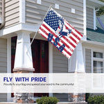 Fly Breeze 3 X 5 Ft Flag American Flag Eagle Polyester Vivid Color for Indoor Outdoor