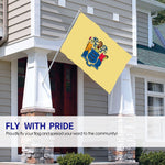 Fly Breeze 4 X 6 Ft Polyester Flag New Jersey Flag UV Fade Resistant Home