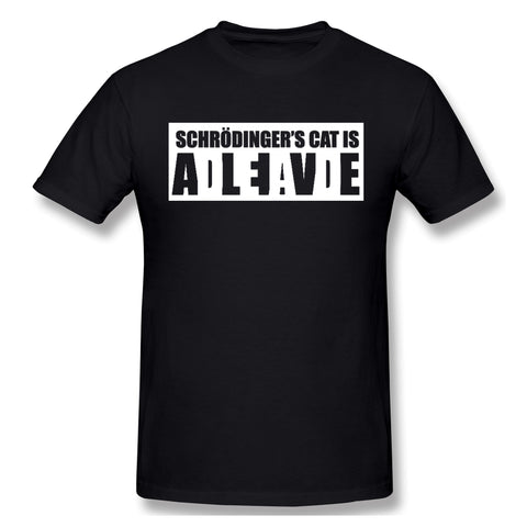 Men's Casual T-shirt Schrodinger's Cat Alive Dead Comfortable Round Neck Short Sleeves Blouse Tops