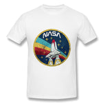 Men's Casual T-shirt NASA Style Crew Neck Short Sleeves Shirt