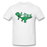 Cotton T Shirt for Men T.rex Cool O-Neck Short Sleeves Blouse Tops