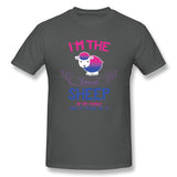 Cotton T Shirt for Men Gay Pride - Bi-Sheep Cool Crew Neck Short Sleeves Shirt