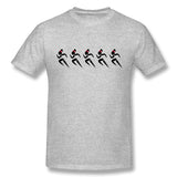 Mens Novelty T-Shirt Sexy Five Female Sprinters Wearing A Pony Tail Style O-Neck Short Sleeves Blouse Tops