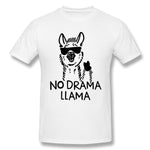 Mens Novelty T-Shirt No Drama LLama Comfy Round Neck Short Sleeves Tees