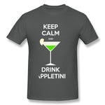 Mens Novelty T-Shirt Drink Appletini Breathable Round Neck Short Sleeves Tee