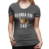 Women’s Cotton T Shirt Guinea Pig Funny Design - Guinea Pig Dad Flowy O-Neck Short Sleeve Tee