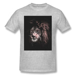 Men's Graphic T Shirt Lion Painting Breathable Crew Neck Short Sleeves Tee