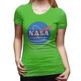 Novelty T Shirt for Women NASA Logo Comfy Crew Neck Short Sleeve Tee